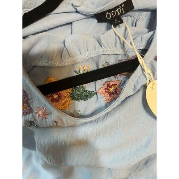 Oddi Oversized Embroidered Dress size Small - Light Blue - Picture 2 of 10